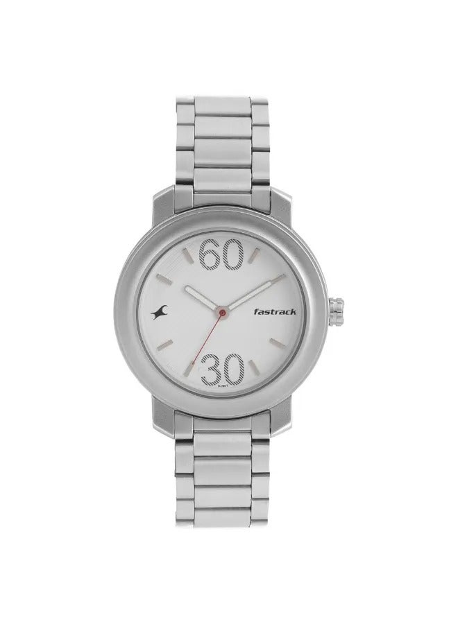 fastrack ساعة يد رجالية تناظرية بشكل دائري من الفولاذ المقاوم للصدأ - 3222SM01 - 52 مم - Image 2