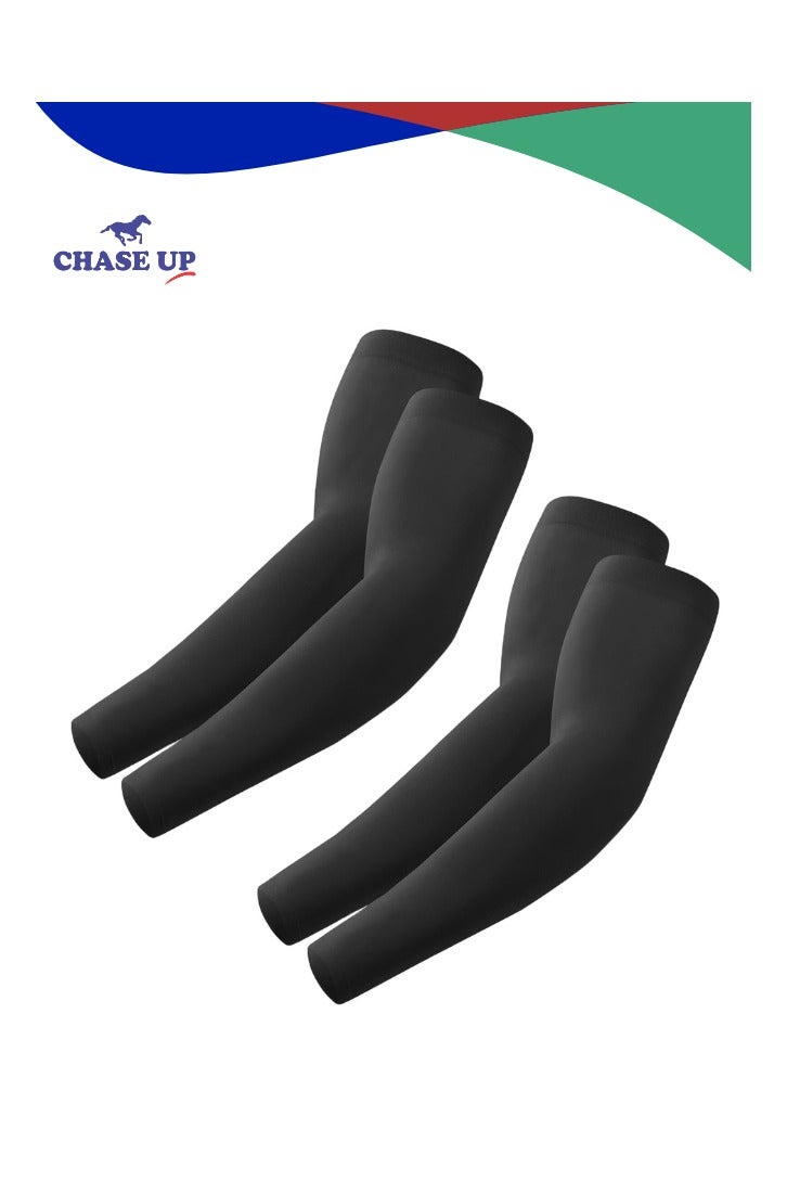 Chase Up Arm Sleeves, UV Sun Protection Cooling Sports Compression Tattoo Cover for Men/Women - Image 1