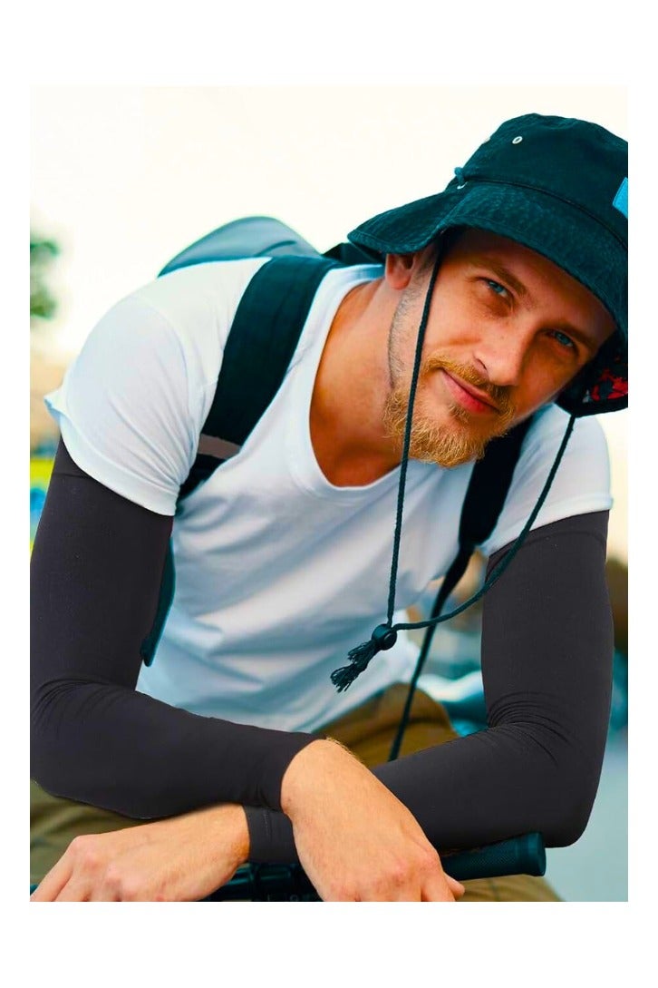 Chase Up Arm Sleeves, UV Sun Protection Cooling Sports Compression Tattoo Cover for Men/Women - Image 3