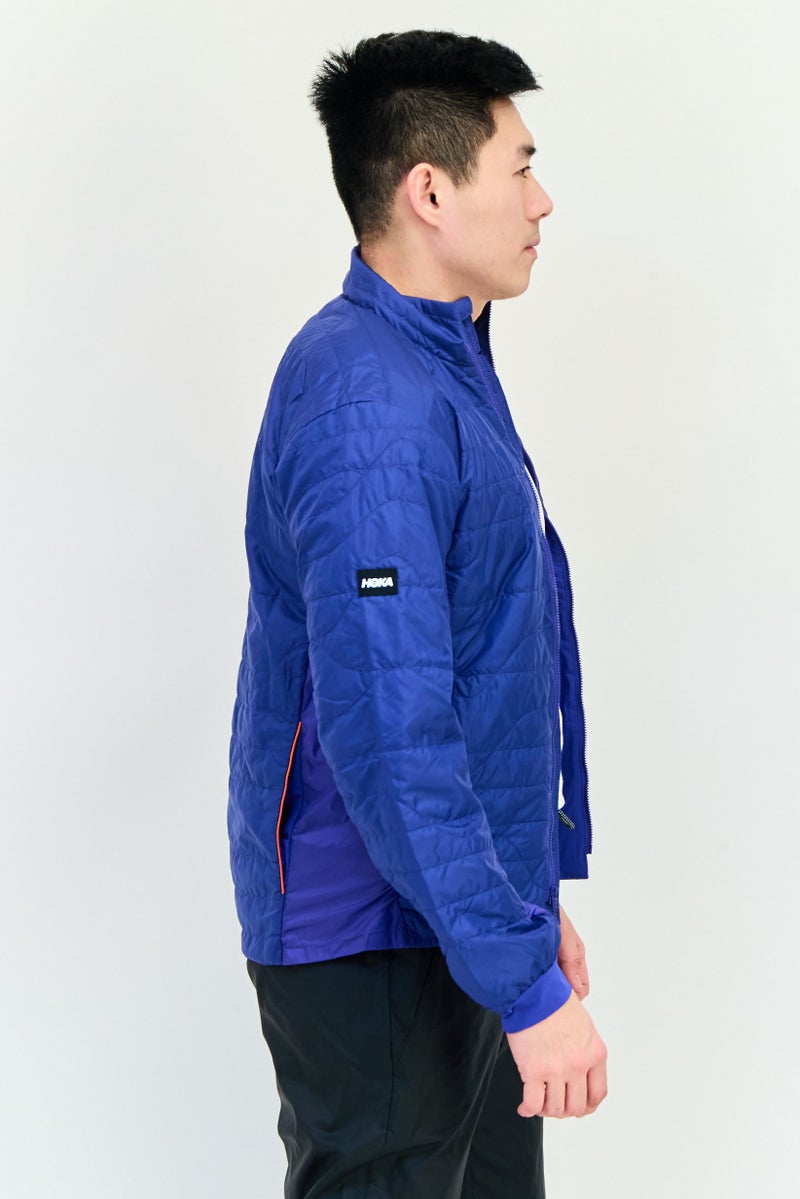 Hoka جاكيت رياضي للرجال بأكمام طويلة مناسب للخارج، أزرق - Image 3