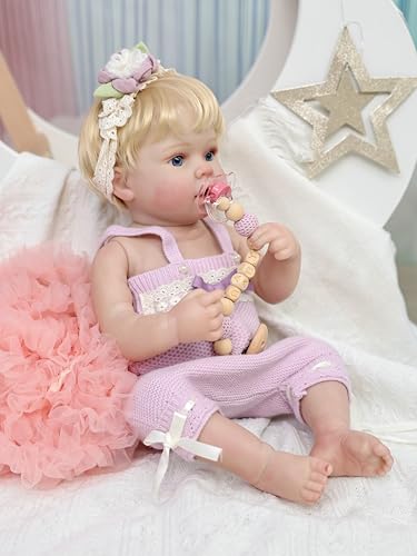 Cloveray 20inch Large Realistic Reborn Baby Doll HandRooted Hair Lifelike Baby Dolls with Accessories for 3 Year Old Girls Gifts Pretend Play Collection - Image 1