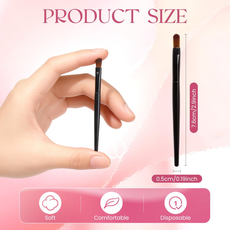 UTENEW 50 Pieces Lip Brushes, Pro Multifunctional Makeup Brush, Lipstick Gloss Wands Applicator Cosmetic Tool Kits, Black - Image 2