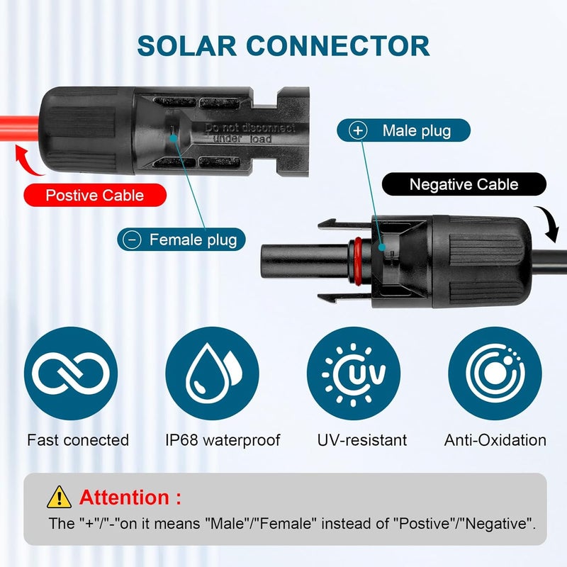 Kimbluth Solar Extension Cable 10AWG 20FT - Image 5