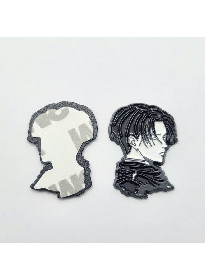 Kipfy Anime Character Scarred Face Design Metal Sticker,Self-Adhesive – Premium  Waterproof  Decal for Laptop, Phone, Car, Helmet, Notebook & DIY Decoration - Image 2