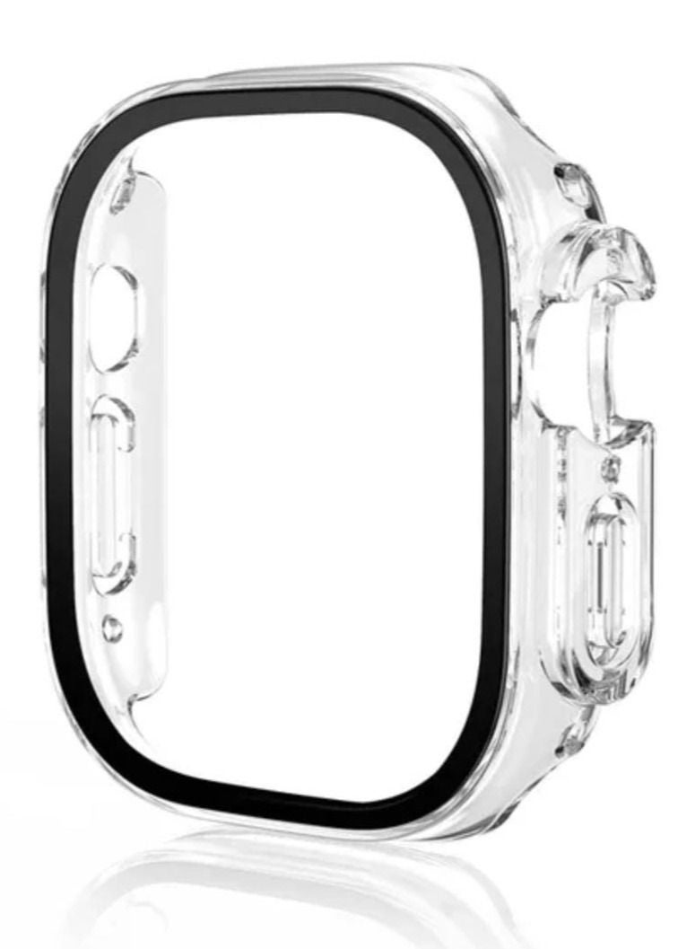 Apple Watch Ultra cover  transparent  black edge  protects the watch and the screen from drops and dings  size 49 - Image 2