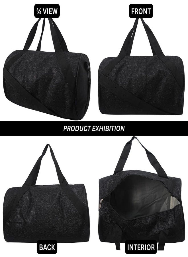 NGIL Medium Glitter Cheers Sports Gym Duffel Bag(Glitter-Black) - Image 4