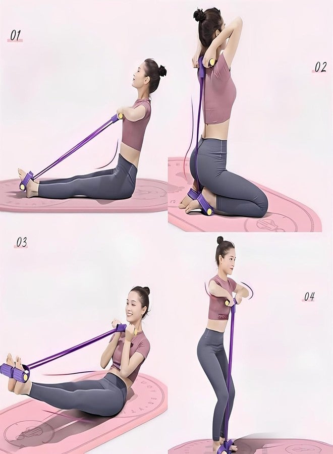 JAY EMPIRE Pull Reducer Training Bands-4 Tubes Body Pedal Exerciser Yoga Crossfit Exercise, Arm Exercise, Tummy Body Building Training Men and Womeno (Multi) - Image 4
