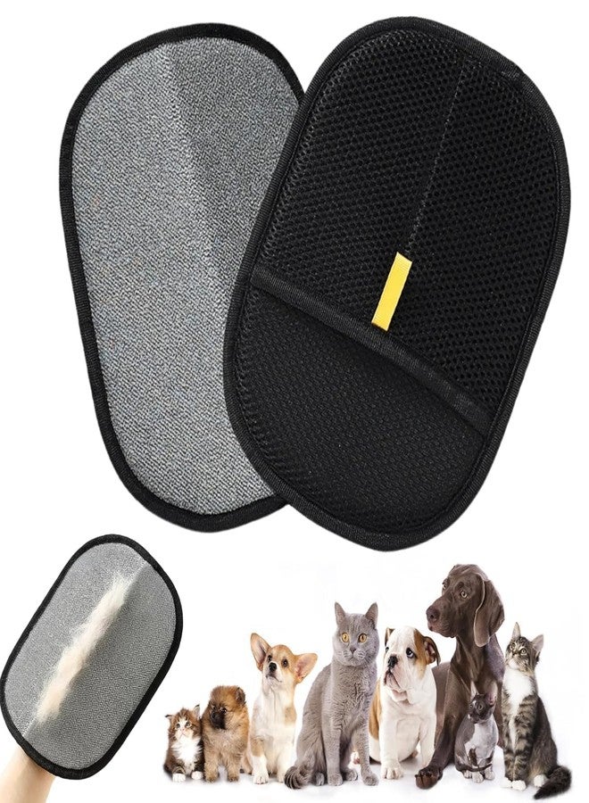 FRONTED Pet Hair Remover Gloves - Electrostatic Cat & Dog Hair Removal Tool for Furniture, Couch, Carpet, Curtains - Reusable Pet Grooming Gloves for Animal Fur Cleaning - Upgraded Fur Remover - Image 1