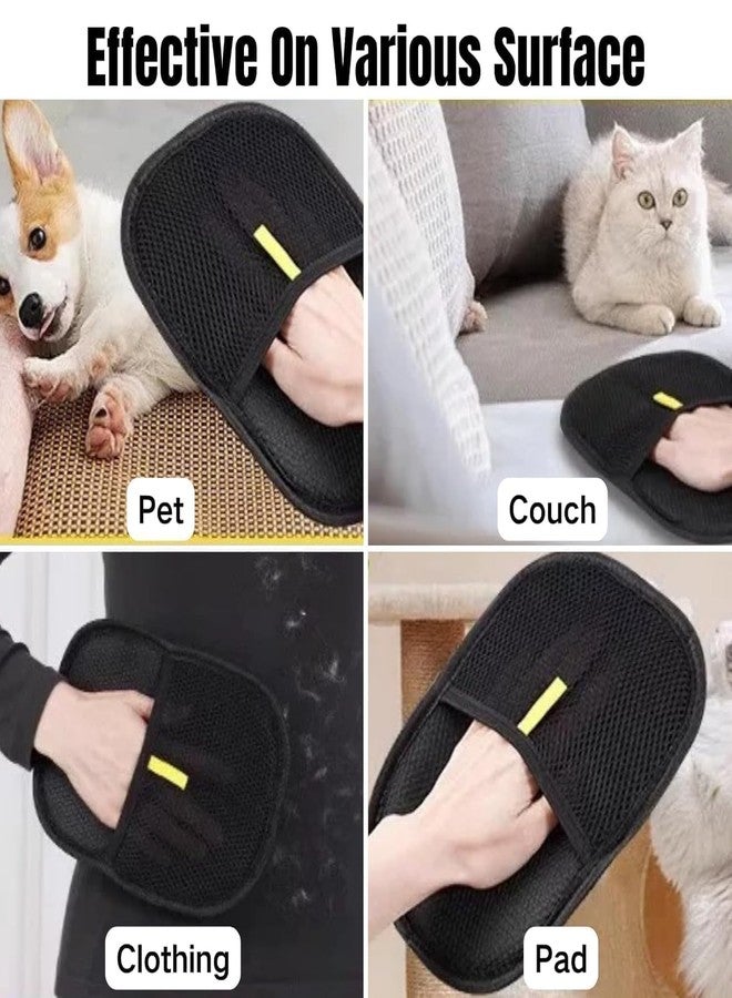 FRONTED Pet Hair Remover Gloves - Electrostatic Cat & Dog Hair Removal Tool for Furniture, Couch, Carpet, Curtains - Reusable Pet Grooming Gloves for Animal Fur Cleaning - Upgraded Fur Remover - Image 5