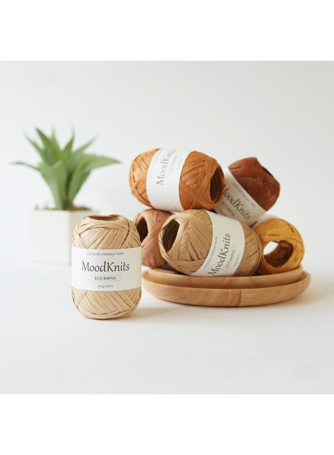 Raffia Line Cotton Straw Hat Bag DIY Crochet Friendly Braided Line ECO RAFFIA-Color:Off-white  - Image 3