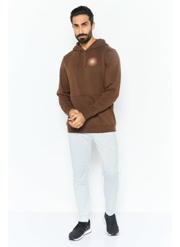 Hurley Men Sportswear Fit Long Sleeve Outdoor Hoodies, Chocolate  - Image 2