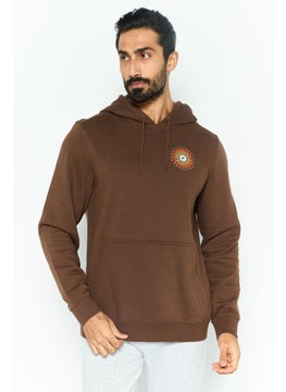 Hurley Men Sportswear Fit Long Sleeve Outdoor Hoodies, Chocolate  - Image 1