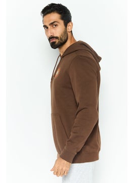 Hurley Men Sportswear Fit Long Sleeve Outdoor Hoodies, Chocolate  - Image 3