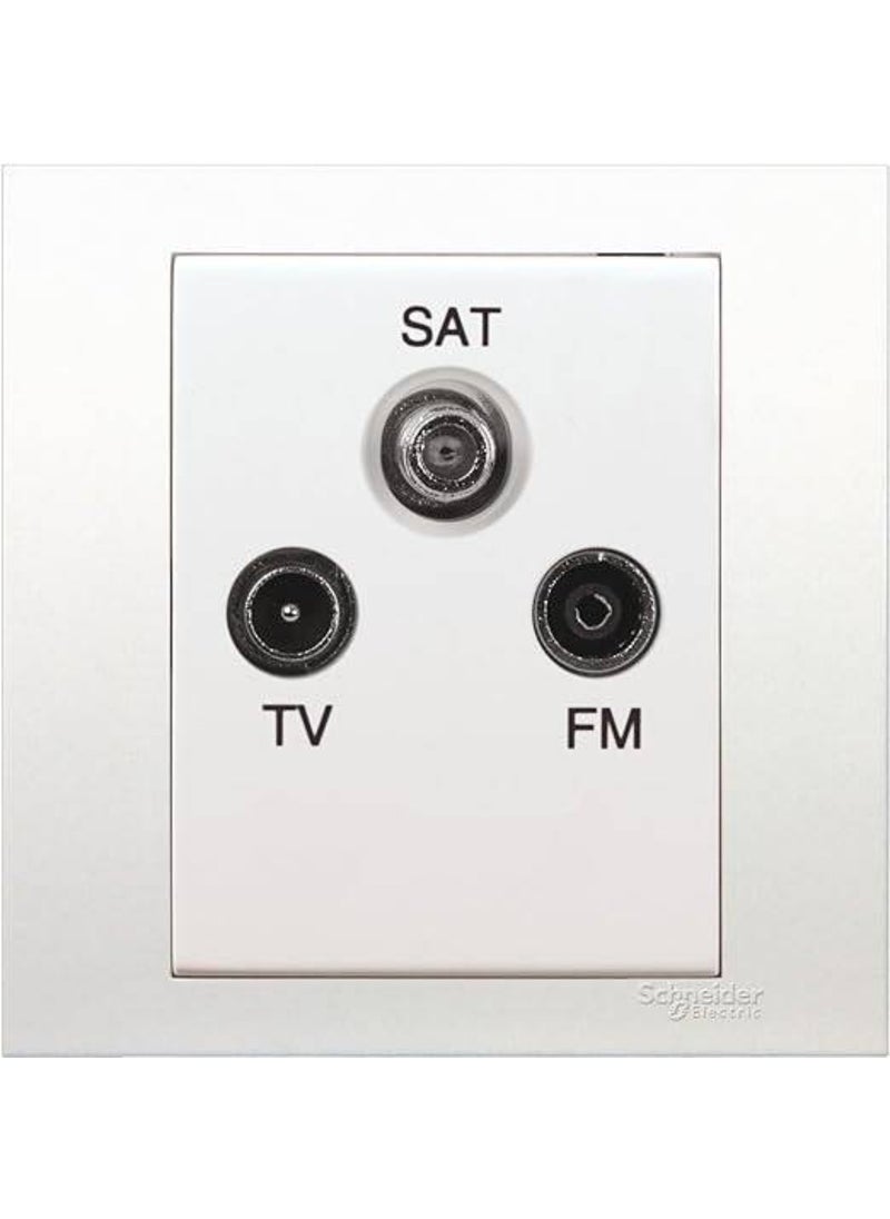 Schneider Electric Schneider Electric Aluminium silver TV-FM-SAT socket Outlet with out Looping - KB33SMATV_AS 