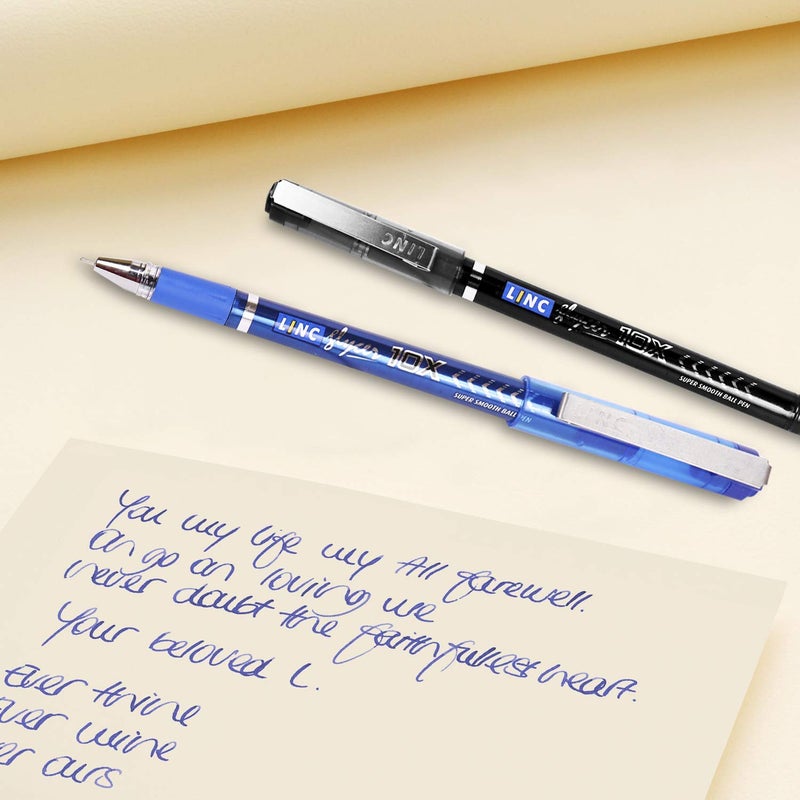linc Glycer 0.6mm10X Ball Pen | Black Ink | Pack of 10 Pens - Image 3