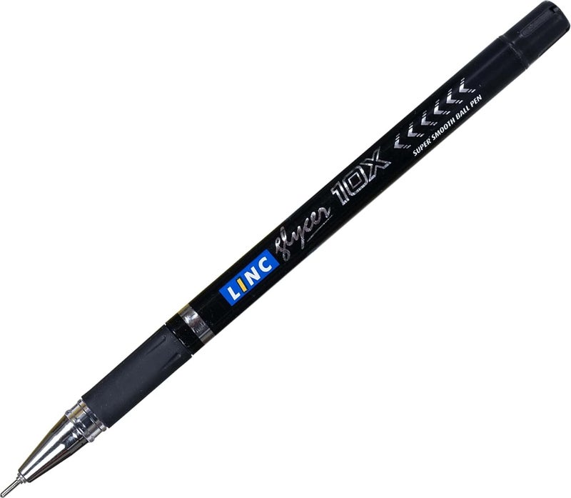 linc Glycer 0.6mm10X Ball Pen | Black Ink | Pack of 10 Pens - Image 2