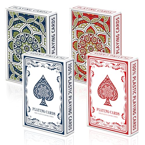 Metsyth Plastic Playing Cards 2 Pack Waterproof Poker CardJumbo Large Print Playing Cards for Adults Seniors2 Decks of Cards Set Poker Size Cards for Fun Card Game - Image 5