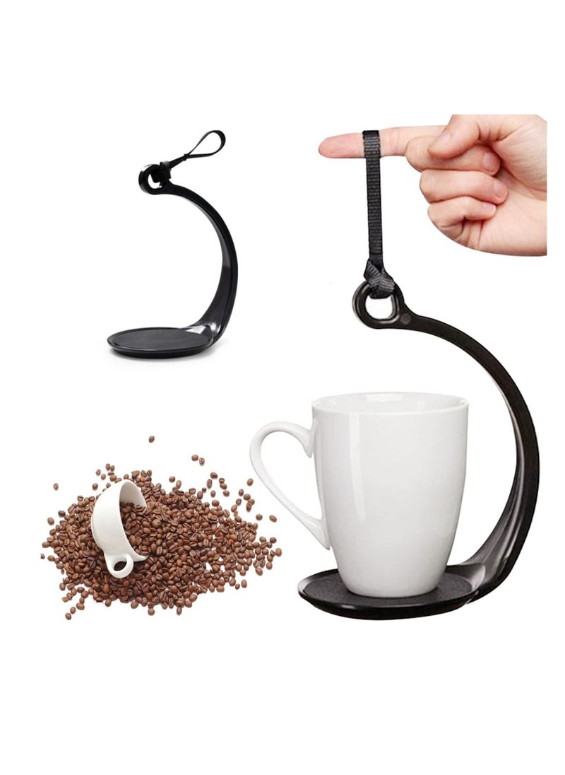 KASTWAVE Spill Not Cup Carrier Anti-Spill Mug Cup Holder Mug Holder Spill Stopper Lid for Coffee Tea Cup Artifact Unspillable Drink Cup Holder Fashion for Hot Cold Drinks Tea Coffee Lovers  - Image 1