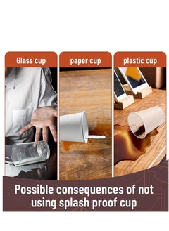 KASTWAVE Spill Not Cup Carrier Anti-Spill Mug Cup Holder Mug Holder Spill Stopper Lid for Coffee Tea Cup Artifact Unspillable Drink Cup Holder Fashion for Hot Cold Drinks Tea Coffee Lovers  - Image 3