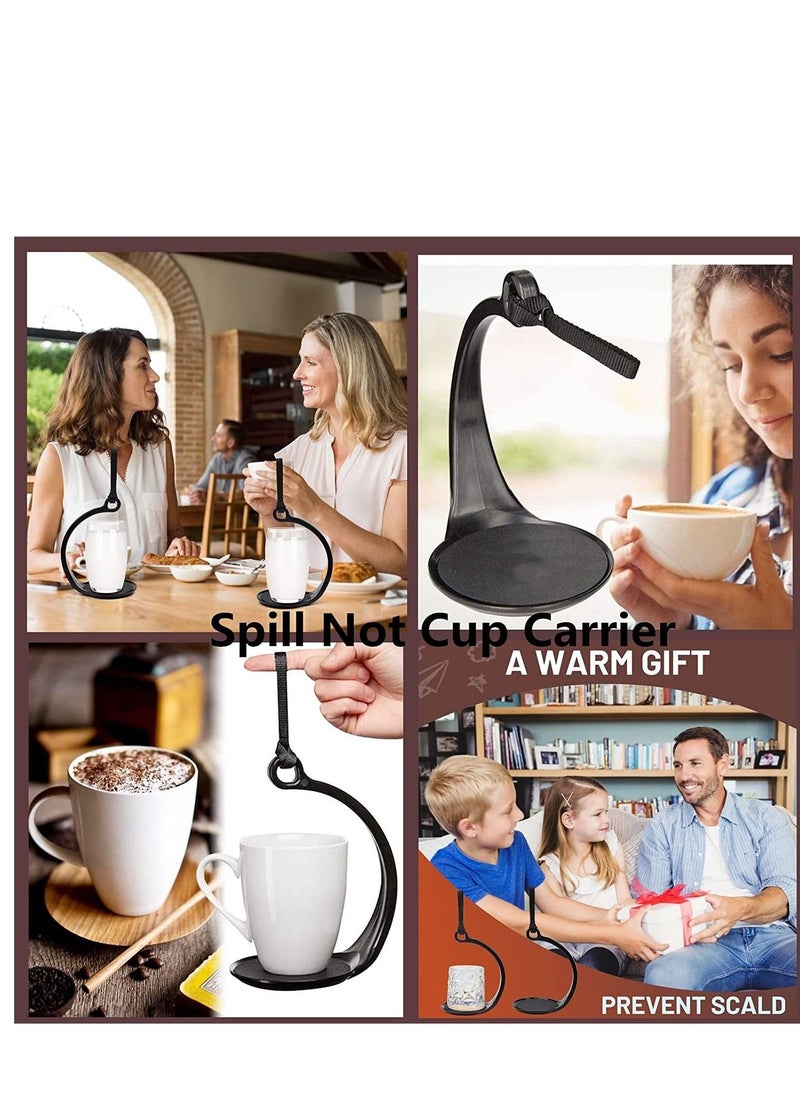 KASTWAVE Spill Not Cup Carrier Anti-Spill Mug Cup Holder Mug Holder Spill Stopper Lid for Coffee Tea Cup Artifact Unspillable Drink Cup Holder Fashion for Hot Cold Drinks Tea Coffee Lovers  - Image 4