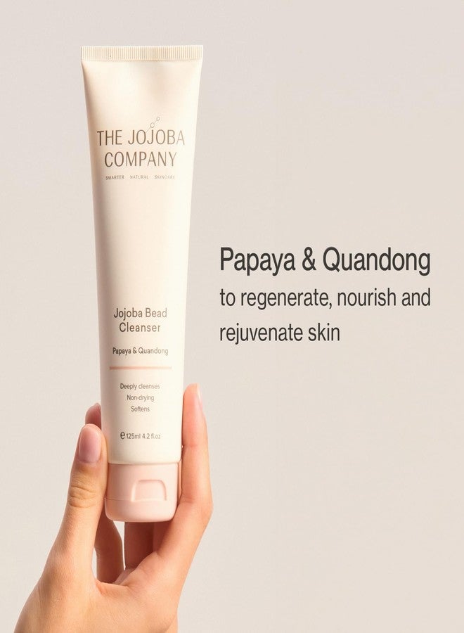 jojoba The Jojoba Company Bead Cleanser With Papaya & Quandong - Exfoliating & Hydrating Cream Face Wash - Gentle for Sensitive Skin - Pore Cleansing - For All Skin Types - 125ml - Image 5