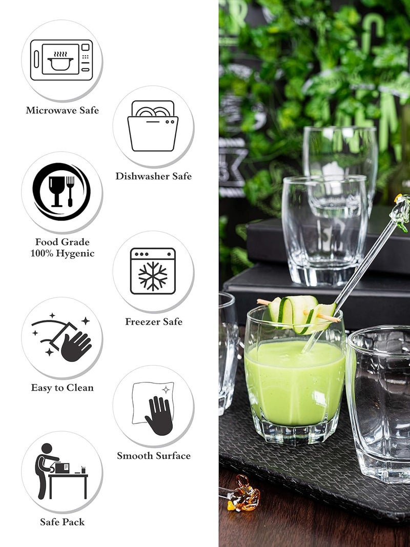 Goodhomes Glass Juice Tumbler Set of 6pcs Clear 6 Cup - Image 5