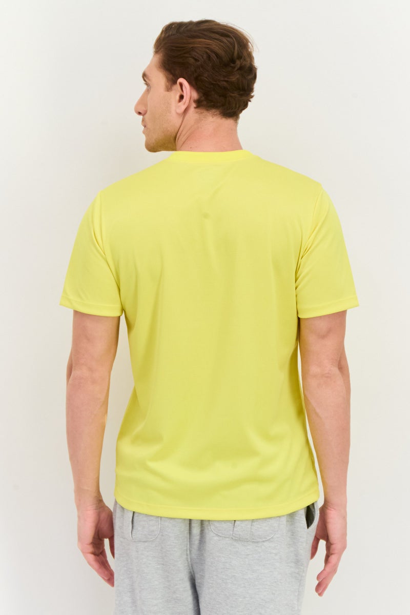 PUMA تي شيرت تدريب قصير الأكمام للرجال، رياضي، أصفر - Image 3