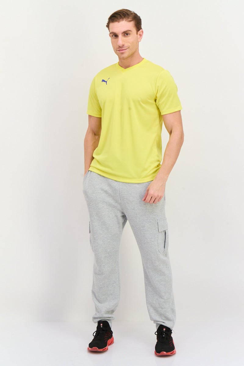 PUMA تي شيرت تدريب قصير الأكمام للرجال، رياضي، أصفر - Image 4