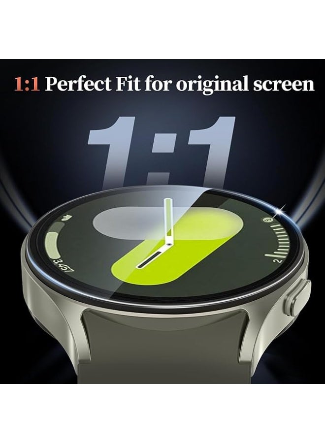 Tersely 2 Pack Screen Protector for Samsung Galaxy Watch 7 44mm, 9H Tempered Glass Full Cover, Clear Guard, 2024 - Image 4