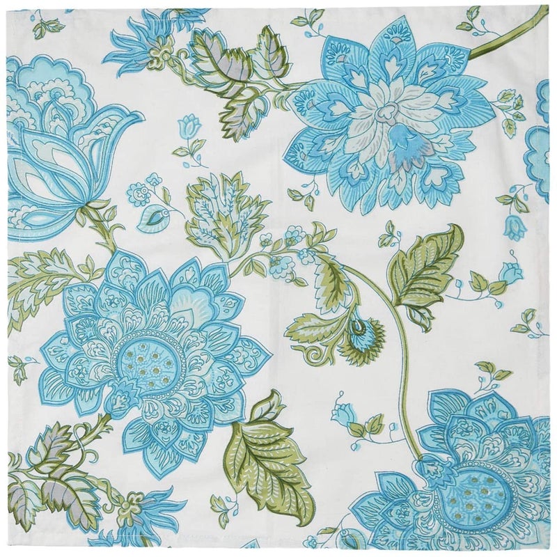 Guru Jee Cotton Fedicled Set من 6 Floral 18x18 بوصة من المناديل المائدة القماش المناديل المناديل المطبوعة المناديل القابلة للغسل - Image 2