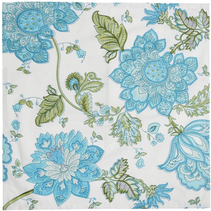 Guru Jee Cotton Fedicled Set من 6 Floral 18x18 بوصة من المناديل المائدة القماش المناديل المناديل المطبوعة المناديل القابلة للغسل - Image 4