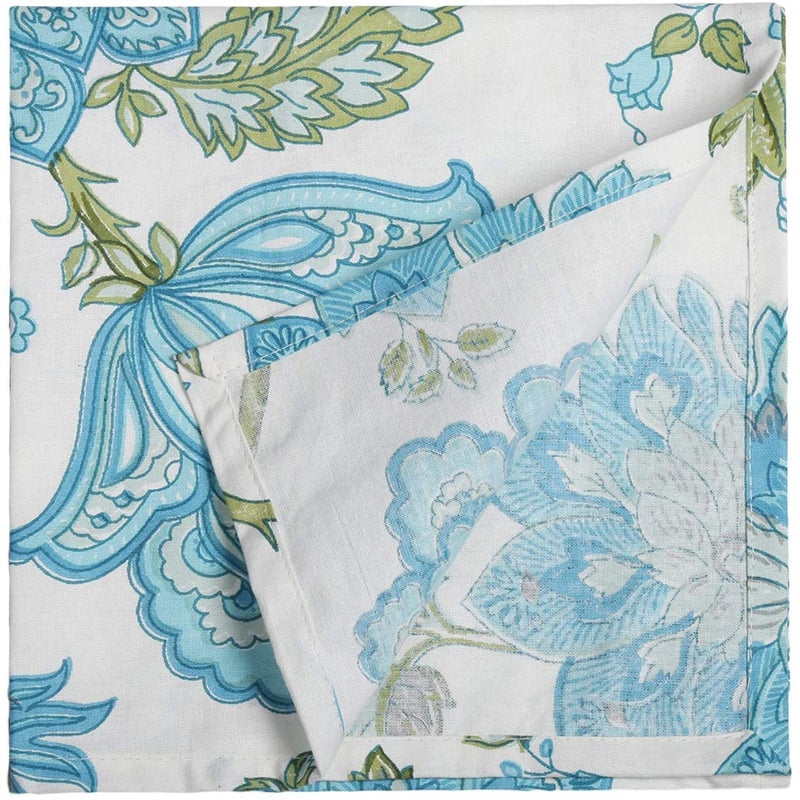 Guru Jee Cotton Fedicled Set من 6 Floral 18x18 بوصة من المناديل المائدة القماش المناديل المناديل المطبوعة المناديل القابلة للغسل - Image 5