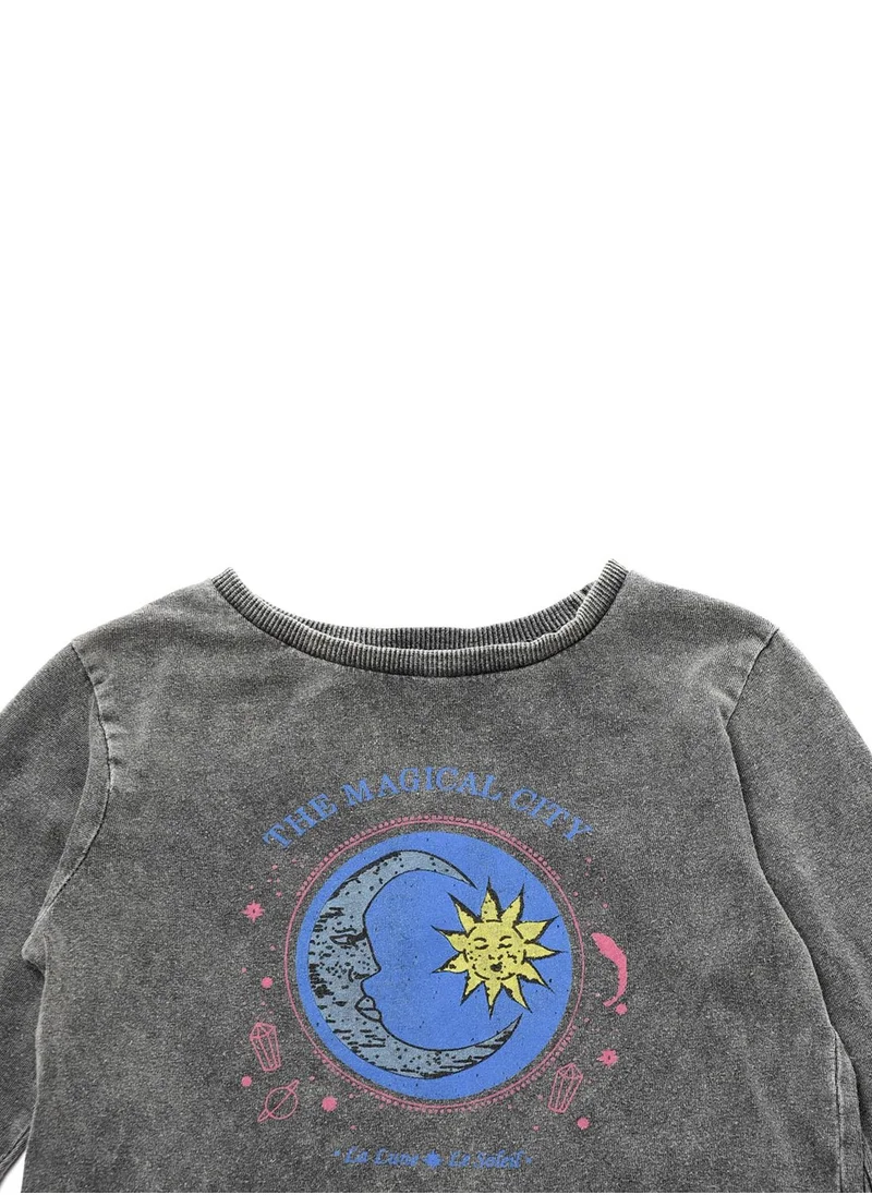 trendyol Kids Washed Printed T-Shirt