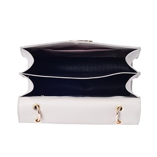 Lino Perros Womens Beige Sachtel Bag - Image 5