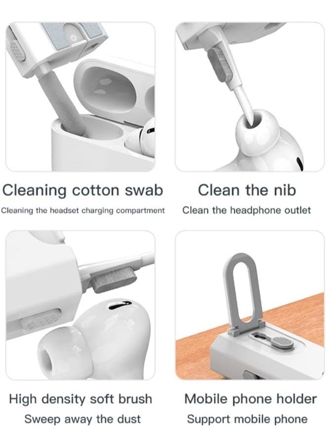 JAJEEK 8 in 1 Keyboard Cleaning Brush Kit Earphone Cleaner Keyboards Brush Multi-Functional Digital Product Cleaning Solution for Tablet Laptop TV Screen - Image 4
