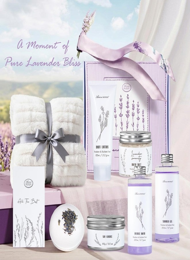 ArioseMonde Get Well Soon Gifts Baskets for Women, 9pcs Lavender Self Care Gifts for Women Spa Care Package, Birthday Gifts for Women Relaxation Gift Box, Thinking of You Sympathy Gift for Mom Sister Best Friend - Image 2