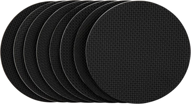 SoftTouch 4 Round SelfStick Gripper Pads  Protect Surfaces Keep Furniture in Place Black 8 Pack - Image 1