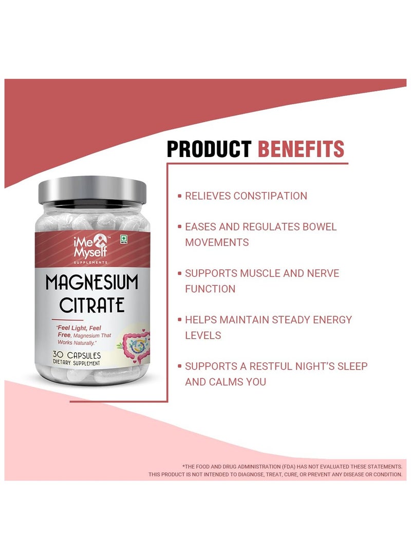 iMeMyself Magnesium Citrate - 30 Capsules - Image 3