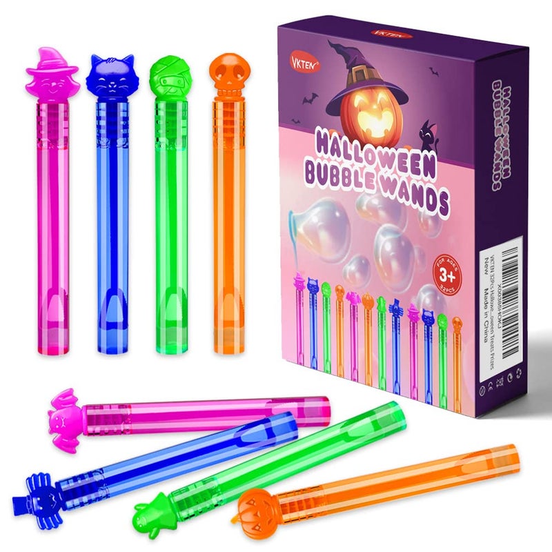VKTEN 32Pcs Halloween Bubble Wands Mini Bubbles Party Favors for Kids Treat Bag Stuffers Goody Bag Filler Treats Prizes - Image 4