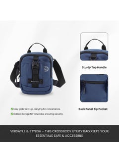 Discovery Discovery SHIELD RPET Polyester Tablet Utility Bag Blue, Compact Travel Bag for Men and Women, Shoulder Bag, Portable Organizer, Sustainable Material and Eco Friendly  - Image 4