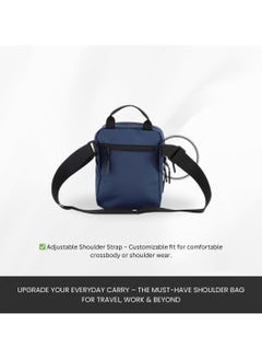 Discovery Discovery SHIELD RPET Polyester Tablet Utility Bag Blue, Compact Travel Bag for Men and Women, Shoulder Bag, Portable Organizer, Sustainable Material and Eco Friendly  - Image 5