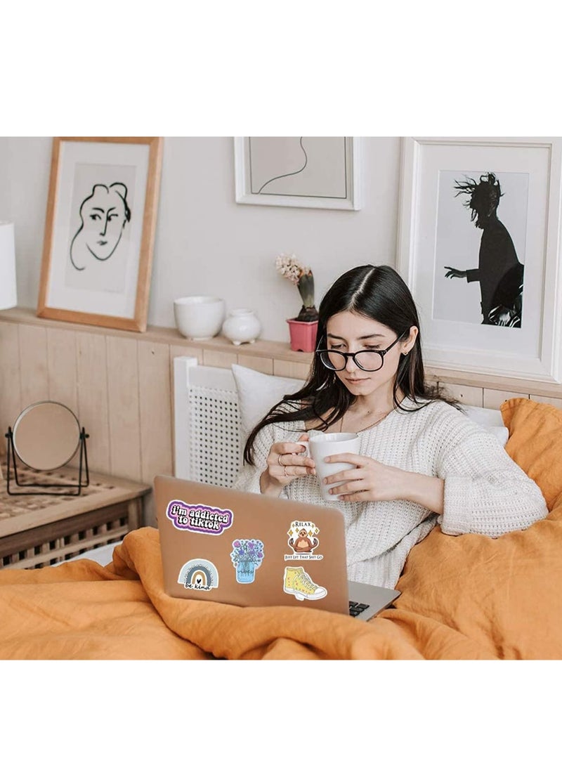 Bukela Stickers for Hydro Flask, 50 Pcs Cute Aesthetic Vinyl Stickers for Water Bottles, Trendy Waterproof Laptop Stickers, Skateboard Stickers for Kids Women, Teen Girl Gifts, Girl Stuff  - Image 4