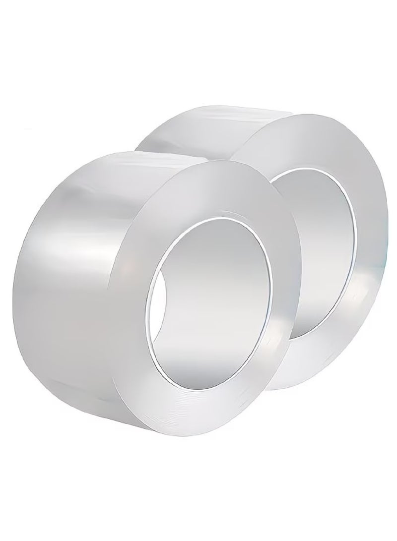 MOBM Transparent Silicone Kitchen and Bathroom Sealing Tape 3CM x 5M Waterproof Gap Strip for Sink Toilet and Corner Protection Pack Of 2 - Image 1