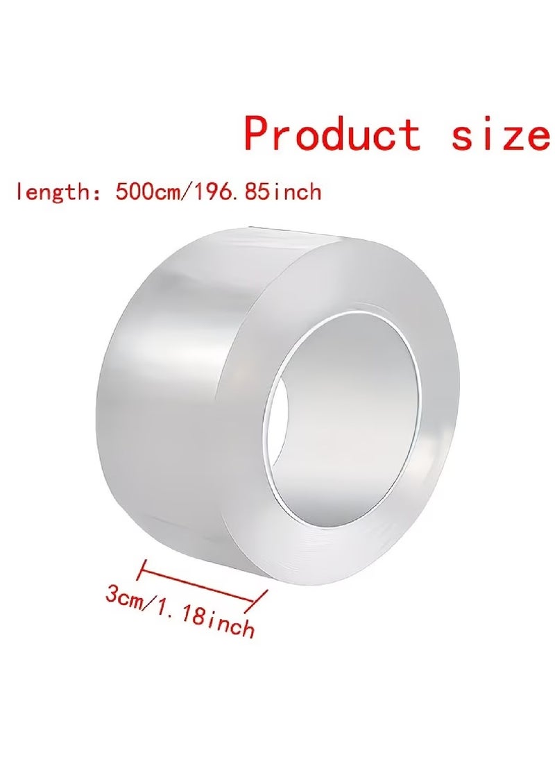 MOBM Transparent Silicone Kitchen and Bathroom Sealing Tape 3CM x 5M Waterproof Gap Strip for Sink Toilet and Corner Protection Pack Of 2 - Image 2