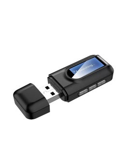 USB Bluetooth 5.0 Transmitter Receiver for TV, Portable Wireless Bluetooth Adapter, 3.5mm Jack Audio Bluetooth Transmitter for PC, Sound Card, Car, Headphones, Speakers