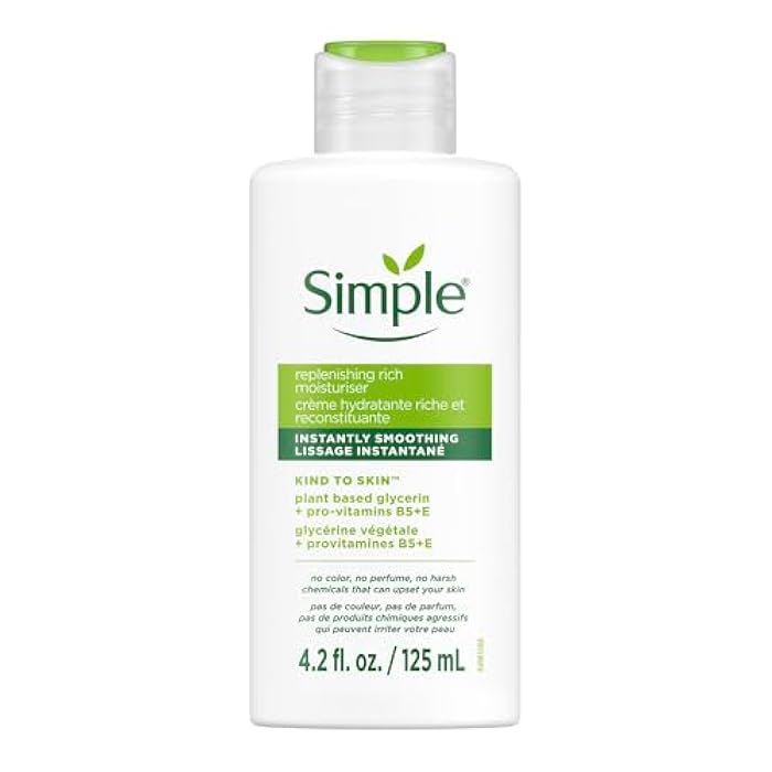 Simple Kind to Skin Face Moisturizer For Sensitive Skin Replenishing Rich 12-Hour Moisturization for All Skin Types 4.2 oz - Image 1