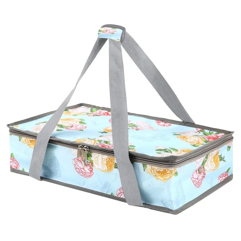 Pioneer Woman Dish Carrier  Insulated Casserole Food Carrier for Hot or Cold Food Travel Party Picnic