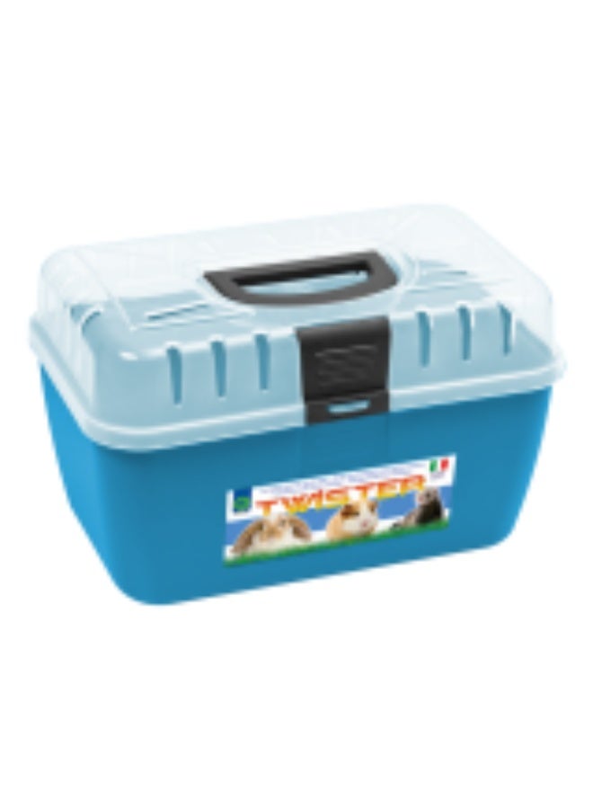 Geoplast Georplast Twister Small Pet Transport Box – Ventilated Carrier for Hamsters, Guinea Pigs, Rabbits & Ferrets, Secure Lock Handle, Durable Pet Cage, 28×19×18 cm - Image 1
