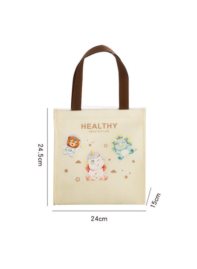 304 Stainless Steel Lunch Box Student Lunch Box Lunch Box Microwave Oven Compartment Lunch Box Work Insulation Cartoon Lunch Box-Specifications:insulation Bag-Color:201 Stainless Steel Liner ]