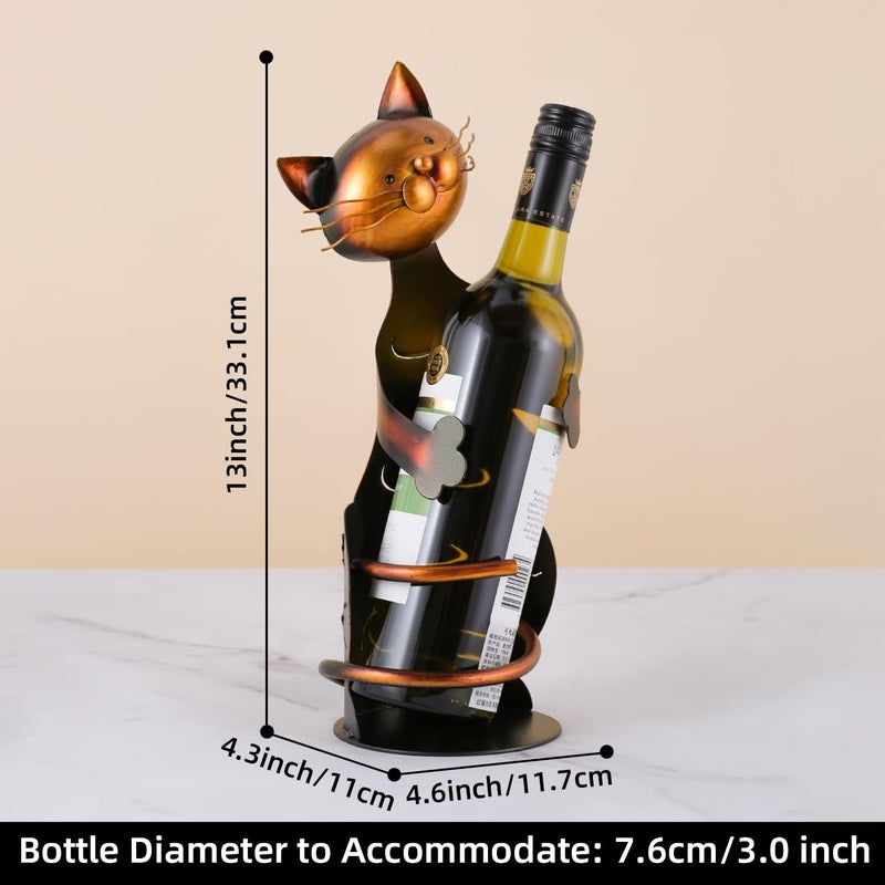 TOOARTS Cat Shaped Wine Holder Wine Rack shelf Metal Sculpture Practical Home decoration Crafts - Image 2